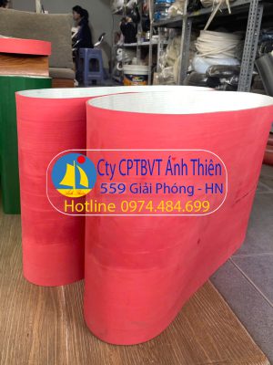 Băng tải PVC đắp cao su đỏ dày 3mm