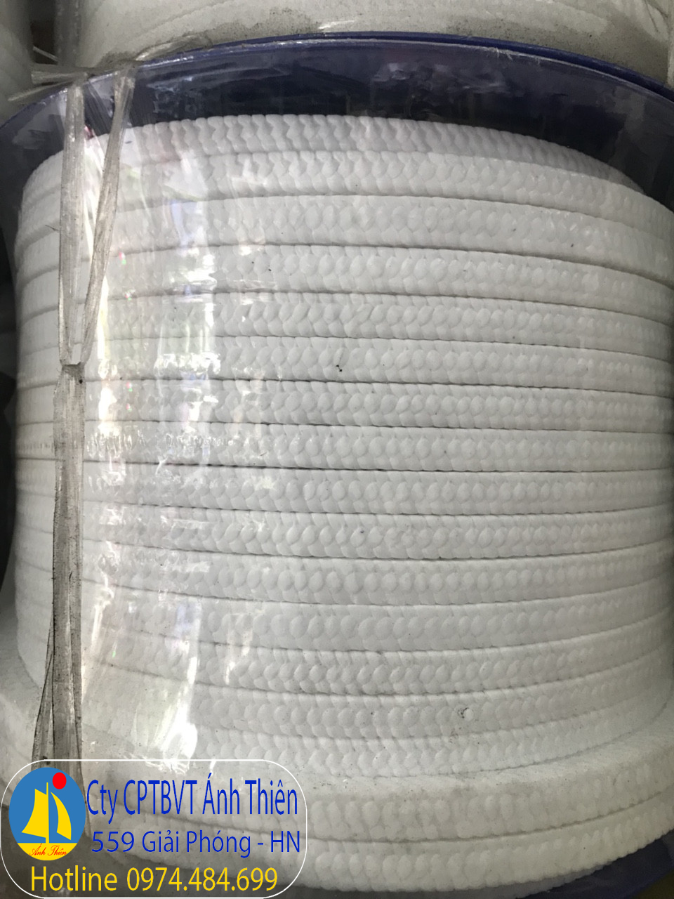 Dây tết chèn Teflon chịu nhiệt màu trắng