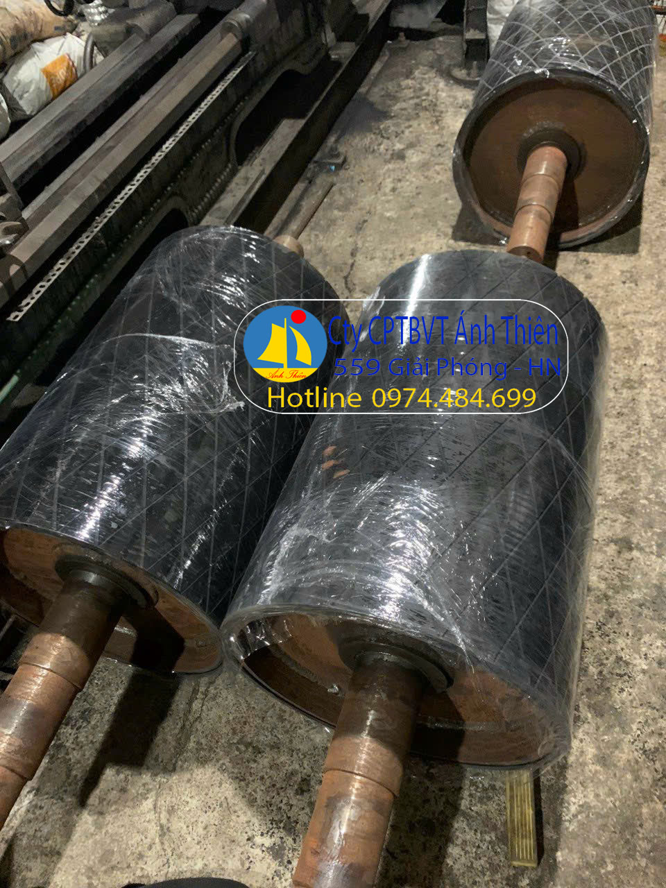 Rulo D273 bọc cao su lên D300 có xẻ rãnh