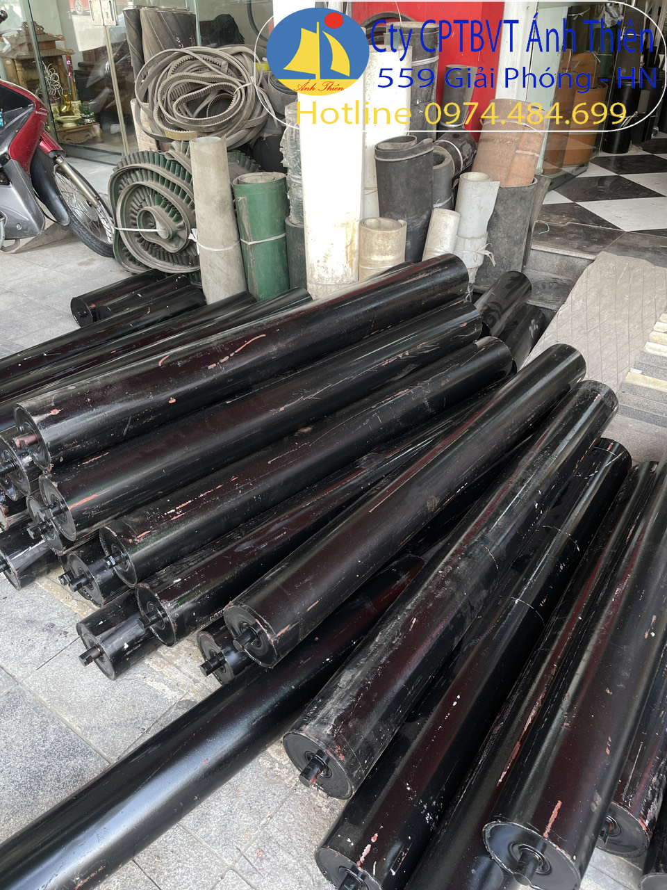 Rullo D141 x dài 1300 x trục dài 1360mm, trục 25mm – Gia công theo yêu cầu