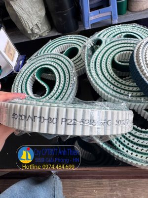 Dây curoa PU lõi thep mã AT10 đắp gai xanh 5mm
