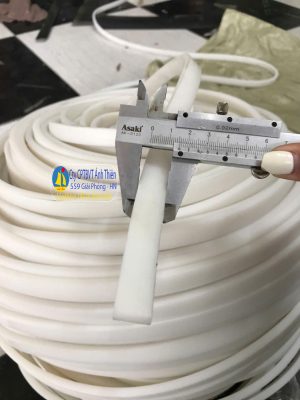 Gioăng Silicon 15x7mm Hình Chữ Nhật Màu Trắng Chịu Nhiệt